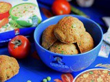 Tangy Oats Breakfast Muffins | Eggless | Healthy