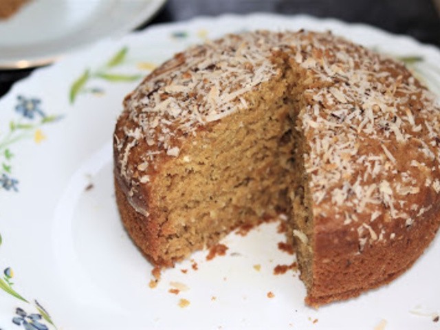 Vegan Coconut Loaf Cake - The Cheeky Chickpea