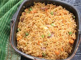 Masala Vegetable Pulao in Airfryer