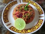 Oats upma with beetroot n vegetable /ओट्स उपमा चुकंदर और सब्जियों के साथ