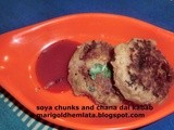 Soya chunks and chana dal kabab /सोया चंक्स और चने की दाल के कबाब