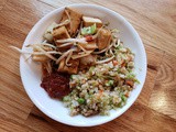 Cauliflower Stir Fry Rice with Schezwan Tofu