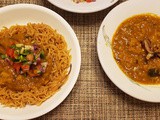 Soy Chunks Dhanshak, Brown rice and Kachumber