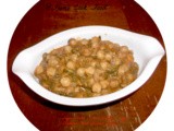 Soya, Chana and Palak Curry / Soya , Chickpeas and Spinach curry