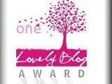  One lovely Award - My First Blog Award