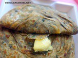 Mint flavored Lachha Paratha recipe – Layered Pudina Parantha