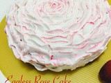 Egg-less rose cake