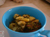 Aloo Palak ki Sabzi, How to make Dry Aloo Palak | Vegan Potato Spinach Fry