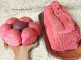 Beetroot bread (Vegan) with Apricot and Cream Cheese
