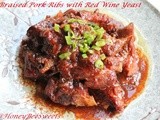 Brasied Pork Ribs & Bread with red rice wine (紅麴醬燒排骨和紅麴蔓越莓面包)