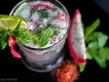 Dragon fruit and rambutan mojito, cocktail recipe