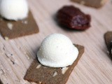 Minismurfentaartjes: witte chocolade – perzik – amandel