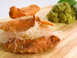 Salmon Chips with Asian Guacamole Recipe
