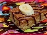 Banana cookie bars with nutella frosting