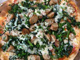 Broccoli Rabe and Sausage Thin Crust Pizza
