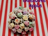 Chocolate dipped apple meets conversation hearts