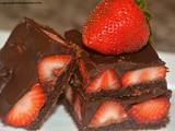 Chocolate Dipped Strawberry Brownies