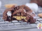 Chocolate s’mores Stuffed Cookies