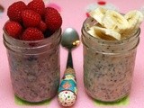 Overnight oatmeal in mason jars
