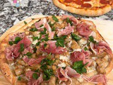 Prosciutto and Pancetta Chicken Sausage Pizzas