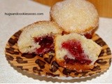Raspberry Filled Sugared Doughnut Muffins