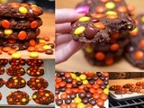 Reese's pieces flourless chocolate cookies