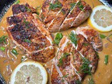 Roasted Boneless Chicken Breasts with Dijon Cream Sauce