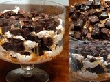 Salted caramel rolo brownie trifle