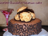 Triple layer flourless chocolate macaroon cake