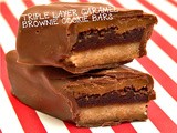 Wonkalicious caramel brownie cookie bars