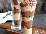 Chocolate and Peanut Butter Crumb Parfaits