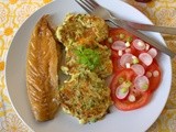 Cheddar and Spring Onion Courgette Fritters