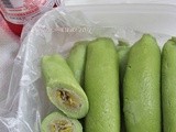 Green Banana Roll Ice Dessert (Es Pisang Ijo) - Another Recipe
