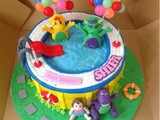 Barne in the pool cake for Shifa