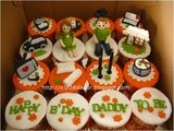 Orange Colour Birthday Cupcakes for Cindy