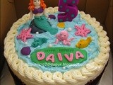 Red Velvet Cake with Mermaid for Daiva