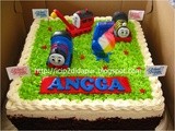 Red Velvet Cake with Thomas & friends for Angga