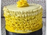 Yellow Ombre Ruffle Cake