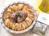 Filetto di maiale al forno con corona di patate