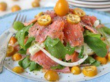 Ricetta Insalata sfiziosa con trota salmonata affumicata