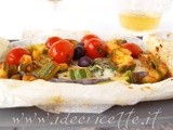 Ricetta Pesce spada al cartoccio con zucchine olive e pomodorini