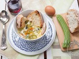 Zuppa di zucchine all’uovo in vasocottura al microonde