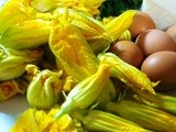 Fiori di zucchina al forno ripieni di riso