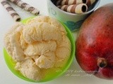 Παγωτο γιαουρτι με μανγκο  ♦♦  gelato allo yogurt greco, variegato al mango