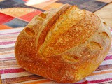 Ενα απλο ευκολο ψωμι με φυσικο προζυμι // pane semplice senza impasto al lievito madre