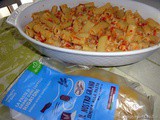 Pasta di Grano Duro Cappelli Ecor: rigatoni con sugo di cernia,verdure e erbe aromatiche