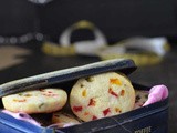 Egg-less Tutti Frutti Cookies (Candied Fruit Cookies) - Christmas Cookies