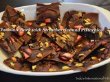 Chocolate Bark with Strawberries and Pistachios
