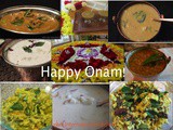 Tangy Bitter gourd curry (Paavakka Varutharachathu) and a round up of Onam Sadya recipes