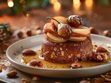 Entremets de Noël Amandes, Dattes, Marrons et Poire